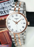 Tissot T Classic Dream Quartz White Dial Two Tone Steel Strap Watch for Men - T129.410.22.013.00 Authentic Buy Shop Now