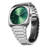 D1 Milano Square Eden Green Dial Silver Steel Strap Watch for Men - D1-SQBJ06 Authentic Buy Shop Now