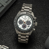 Seiko Prospex Speedtimer Solar Chronograph Silver Dial Silver Steel Strap Watch for Men - SSC911 Authentic Buy Shop Now