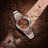 D1 Milano Ultra Thin Brown Dial Brown Steel Strap Watch for Women - D1-UTBL38 Authentic Buy Shop Now