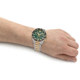 Versace Greca Dome Chronograph Green Dial Two Tone Steel Strap Watch for Men - VE6K00423 Authentic Buy Shop Now