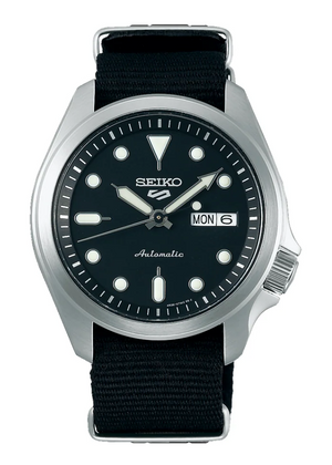 Seiko 5 Sports Automatic Black Dial Black Nylon Strap Watch for Men - SRPE67K1 Authentic Buy Shop Now