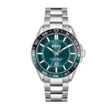 Hugo Boss Runner 3H Green Dial Silver Steel Strap Watch for Men - 1514208 Authentic Buy Shop Now