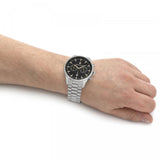 Maserati Tradizione Chronograph Black Dial Silver Steel Strap Watch for Men - R8873646004 Authentic Buy Shop Now