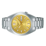 Seiko 5 Sports Automatic Gold Dial Silver Steel Strap Watch for Men - SRPL59K1 Authentic Buy Shop Now