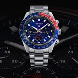 Seiko Prospex Speedtimer Solar Chronograph Blue Dial Silver Steel Strap Watch for Men - SSC913 Authentic Buy Shop Now
