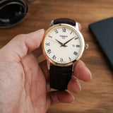 Tissot Classic Dream Ivory Dial Brown Leather Strap Watch for Men - T129.410.26.263.00 Authentic Buy Shop Now