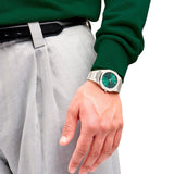 D1 Milano Ultra Thin Green Dial Silver Steel Strap Watch for Men - D1-UTBJ37 Authentic Buy Shop Now