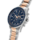 Maserati SFIDA Chronograph Blue Dial Two Tone Steel Strap Watch for Men - R8873640022 Authentic Buy Shop Now