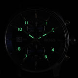 Hugo Boss Skytraveller Chronograph Blue Dial Brown Leather Strap Watch for Men - 1514194 Authentic Buy Shop Now
