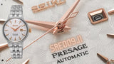 Seiko Presage Cocktail Time Skydiving Automatic Diamonds Mother of Pearl Dial Silver Steel Strap Watch for Women - SRE009J1 Authentic Buy Shop Now