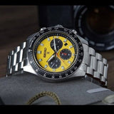 Seiko Prospex Speedtimer Solar Chronograph Yellow Dial Silver Steel Strap Watch for Men - SSC929 Authentic Buy Shop Now
