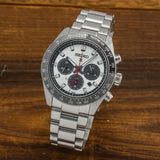 Seiko Prospex Speedtimer Solar Chronograph Silver Dial Silver Steel Strap Watch for Men - SSC911 Authentic Buy Shop Now