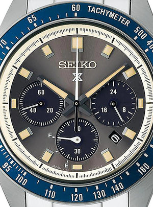 Seiko Prospex Speedtimer Solar Chronograph Grey Dial Silver Steel Strap Watch for Men - SSC939 Authentic Buy Shop Now