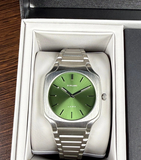 D1 Milano Square Eden Green Dial Silver Steel Strap Watch for Men - D1-SQBJ06 Authentic Buy Shop Now
