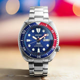 Seiko Prospex PADI Special Edition Automatic Blue Dial Silver Steel Strap Watch for Men - SRPE99 Authentic Buy Shop Now