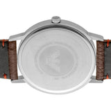 Emporio Armani Kappa Silver Dial Brown Leather Strap Watch for Men - AR11173 Authentic Buy Shop Now