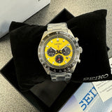 Seiko Prospex Speedtimer Solar Chronograph Yellow Dial Silver Steel Strap Watch for Men - SSC929 Authentic Buy Shop Now