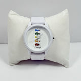 Lacoste Polaroid White Dial White Rubber Strap Watch for Men - 2011130 Authentic Buy Shop Now