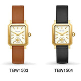 Tory Burch Robinson White Dial Black Leather Strap Watch for Women - TBW1504 Authentic Buy Shop Now