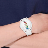 Lacoste Polaroid White Dial White Rubber Strap Watch for Men - 2011130 Authentic Buy Shop Now