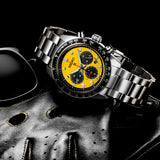 Seiko Prospex Speedtimer Solar Chronograph Yellow Dial Silver Steel Strap Watch for Men - SSC929 Authentic Buy Shop Now
