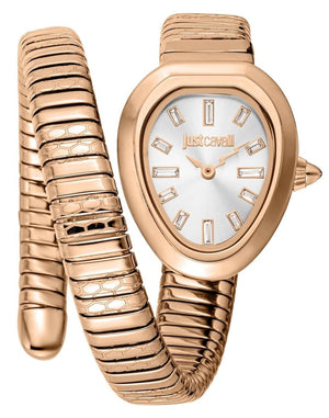 Just Cavalli Aversa Silver Dial Rose Gold Steel Strap Watch for Women - JC1L222M0045 Authentic Buy Shop Now