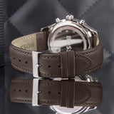 Hugo Boss Avery Chronograph Grey Dial Brown Leather Strap Watch for Men - 1514155 Authentic Buy Shop Now