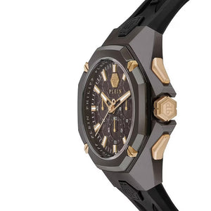 Philipp Plein Octagon Black Dial Black Silicone Strap Watch for Men - PWTBA0323 Authentic Buy Shop Now
