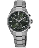 Tissot PR 100 Chronograph Green Dial Silver Steel Strap Watch for Men - T150.417.11.091.00 Authentic Buy Shop Now