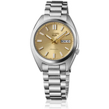 Seiko 5 Sports SNXS Automatic Gold Dial Silver Steel Strap Watch for Men - SRPL59K1 Authentic Buy Shop Now