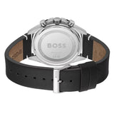 Hugo Boss Cloud Chronograph Grey Dial Black Leather Strap Watch for Men - 1514014 Authentic Buy Shop Now