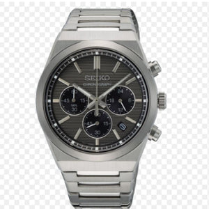 Seiko Conceptual Chronograph Grey Dial Silver Steel Strap Watch for Men - SSB455P1 Authentic Buy Shop Now