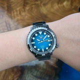 Seiko 5 Sports Automatic Turquoise Dial Grey Steel Strap Watch for Men - SRPC65J1 Authentic Buy Shop Now
