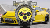 Seiko Prospex Speedtimer Solar Chronograph Yellow Dial Silver Steel Strap Watch for Men - SSC929 Authentic Buy Shop Now
