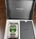 D1 Milano Square Eden Green Dial Silver Steel Strap Watch for Men - D1-SQBJ06 Authentic Buy Shop Now