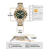 Emporio Armani Sea Explorer Chronograph Green Dial Two Tone Steel Strap Watch for Men - AR11586 Authentic Buy Shop Now