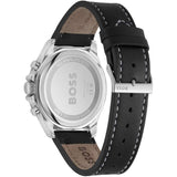 Hugo Boss Troper Chronograph Black Dial Black Leather Strap Watch for Men - 1514055 Authentic Buy Shop Now