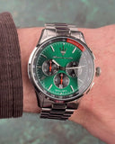 Maserati Sorpasso Chronograph Green Dial Silver Steel Strap Watch for Men - R8873624002 Authentic Buy Shop Now