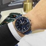 Maserati Sorpasso Chronograph Blue Dial Blue Leather Strap Watch for Men - R8871624009 Authentic Buy Shop Now