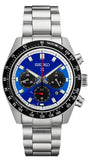 Seiko Speedtimer Solar US Special Edition Blue Dial Silver Steel Strap Watch for Men - SSC931 Authentic Buy Shop Now