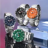Citizen Mechanical Automatic Orange Dial Silver Steel Strap Watch for Men - NJ0128-80X Authentic Buy Shop Now