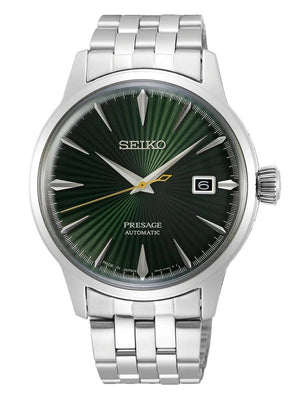 Seiko Presage Cocktail Time Automatic Green Dial Silver Steel Strap Watch for Men - SRPE15J1 Authentic Buy Shop Now