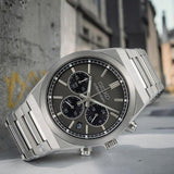 Seiko Conceptual Chronograph Grey Dial Silver Steel Strap Watch for Men - SSB455P1 Authentic Buy Shop Now