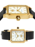 Tory Burch Robinson White Dial Black Leather Strap Watch for Women - TBW1504 Authentic Buy Shop Now