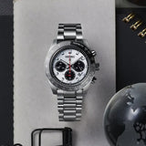 Seiko Prospex Speedtimer Solar Chronograph Silver Dial Silver Steel Strap Watch for Men - SSC911 Authentic Buy Shop Now