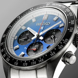 Seiko Speedtimer Solar US Special Edition Blue Dial Silver Steel Strap Watch for Men - SSC931 Authentic Buy Shop Now