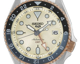 Seiko 5 GMT Sport Asia Exclusive Limited Edition Off White Dial Silver Steel Strap Watch for Men - SSK046K1 Authentic Buy Shop Now