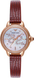 Emporio Armani Mia Mother of Pearl Dial Red Leather Strap Watch for Women - AR11646 Authentic Buy Shop Now