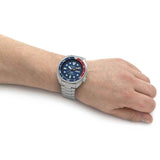 Seiko Prospex PADI Special Edition Automatic Blue Dial Silver Steel Strap Watch for Men - SRPE99 Authentic Buy Shop Now